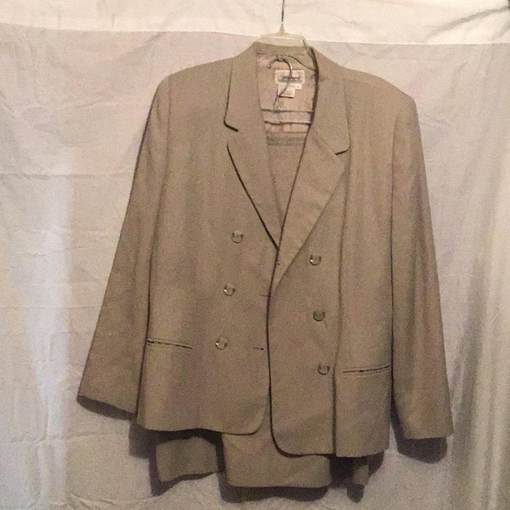 Khaki Skirt Suit